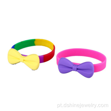 Pulseira de Silicone bowknot repelente com óleo Natural